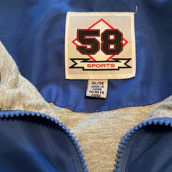 BLUE DUKE JACKET by 58 SPORTS SIZE XL GRAY FLANNEL LINING LONG SLEEVES W/POCKETS - Picture 5 of 9